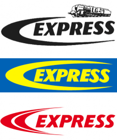 Les différents logos anciens de l'entreprise Guilbert Express